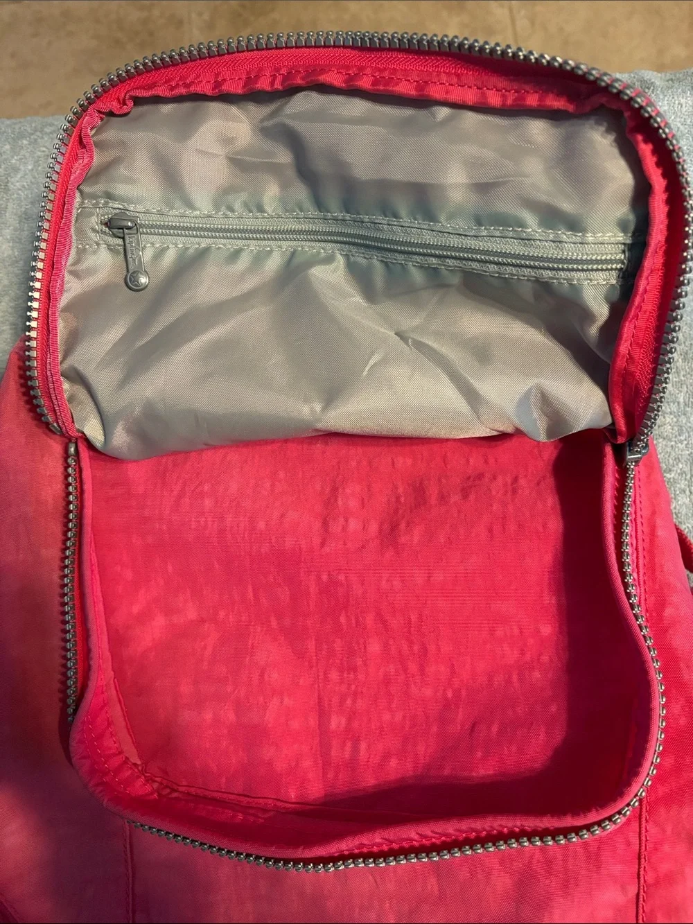 Kipling Ridge Vibrant Pink Zip Top Backpack BP2004 Day Pack
